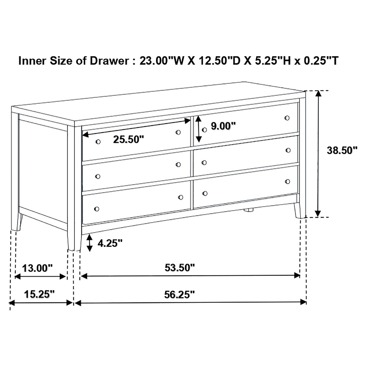 Carlton Dresser - galleria furniture outlet