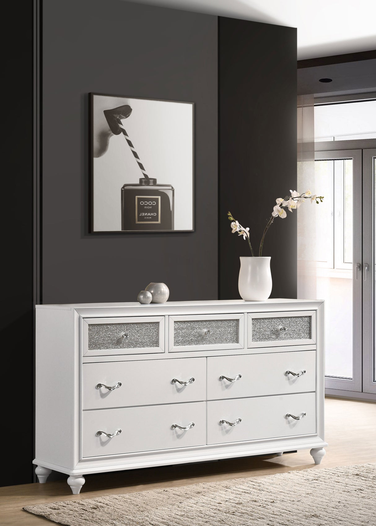 Barzini Dresser - galleria furniture outlet