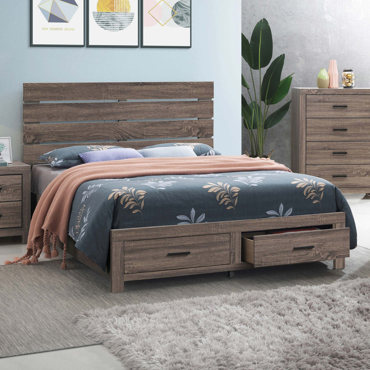 Brantford Panel Platform Storage Bed - galleria furniture outlet