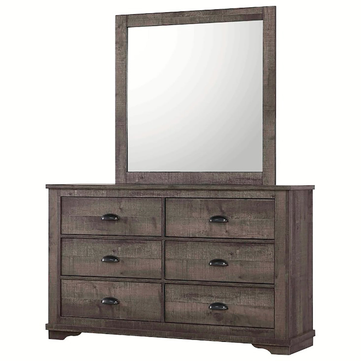Crown Mark Furniture Coralee Dresser Mirror in Gray