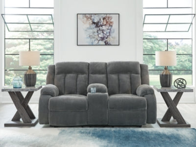 Observation Power Reclining Loveseat with Console - galleria furniture outlet