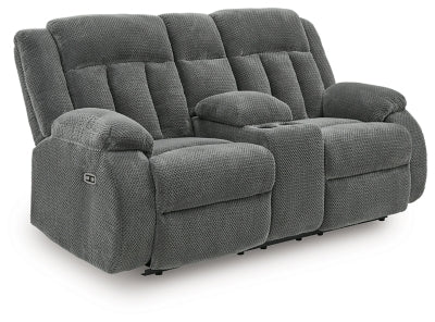 Observation Power Reclining Loveseat with Console - galleria furniture outlet