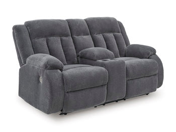Observation Power Reclining Loveseat with Console - galleria furniture outlet