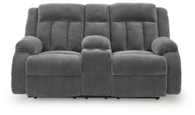 Observation Power Reclining Loveseat with Console - galleria furniture outlet