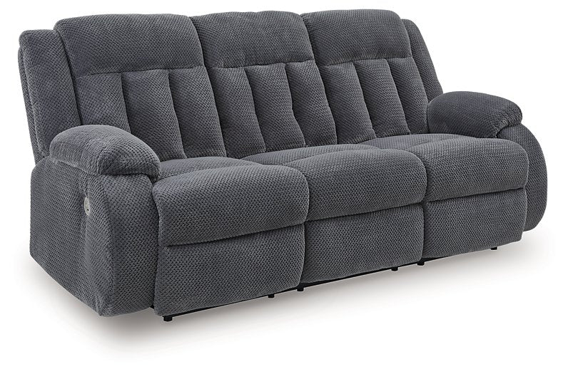 Observation Power Reclining Sofa with Drop Down Table - galleria furniture outlet