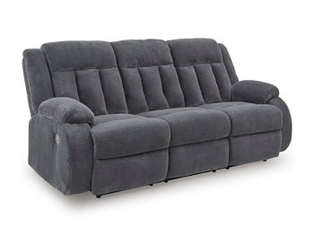Observation Power Reclining Sofa with Drop Down Table - galleria furniture outlet