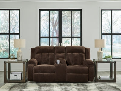 Observation Power Reclining Loveseat with Console - galleria furniture outlet