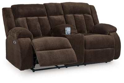 Observation Power Reclining Loveseat with Console - galleria furniture outlet