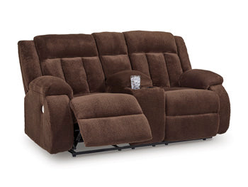 Observation Power Reclining Loveseat with Console - galleria furniture outlet