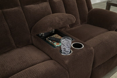 Observation Power Reclining Loveseat with Console - galleria furniture outlet