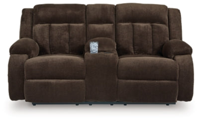 Observation Power Reclining Loveseat with Console - galleria furniture outlet