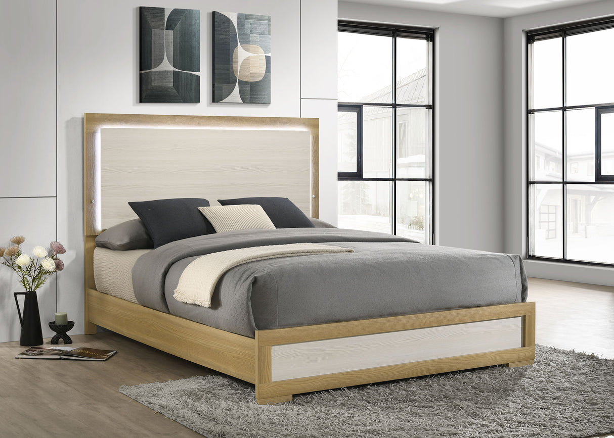 Hyland Panel Bed with LED Lighting - galleria furniture outlet
