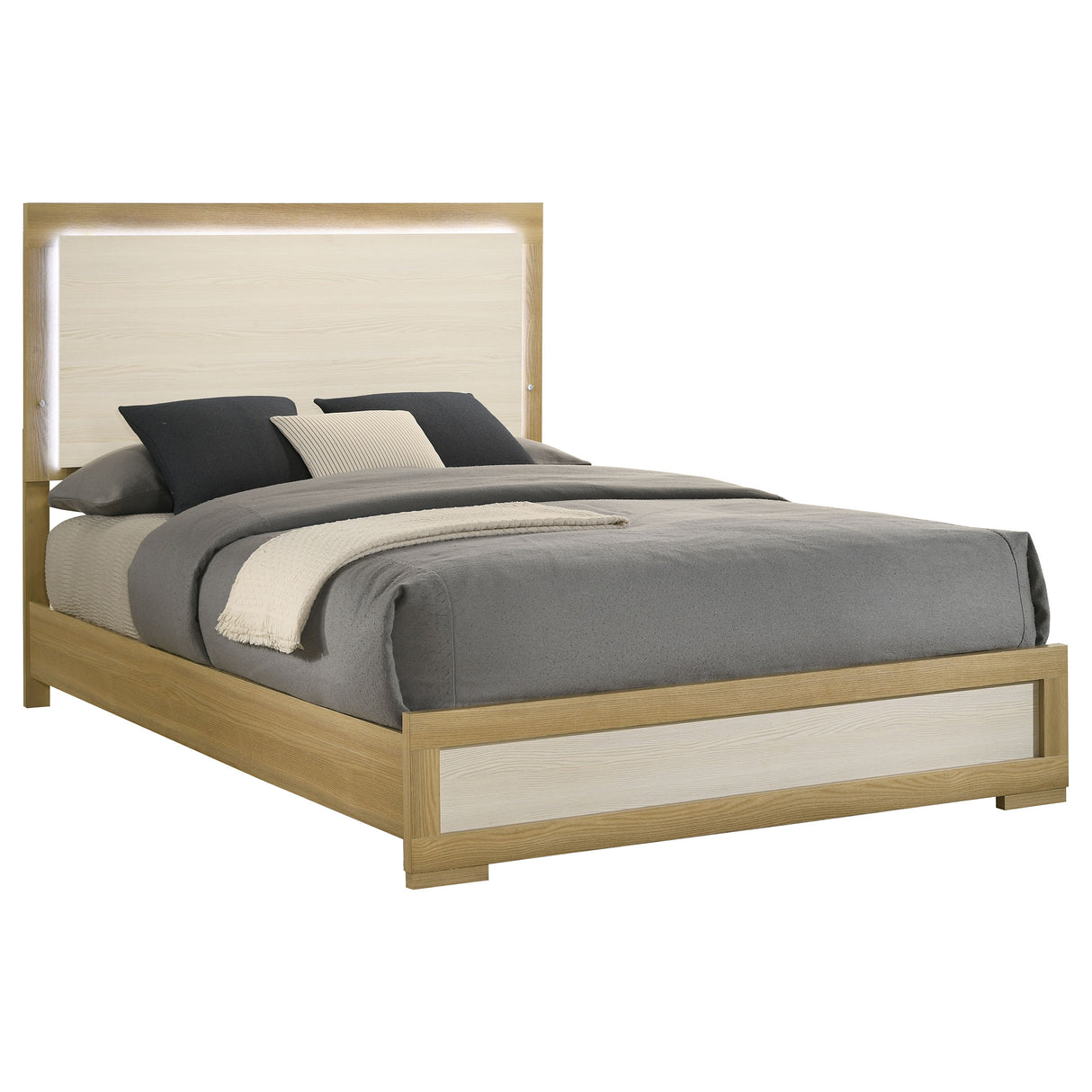 Hyland Panel Bed with LED Lighting - galleria furniture outlet
