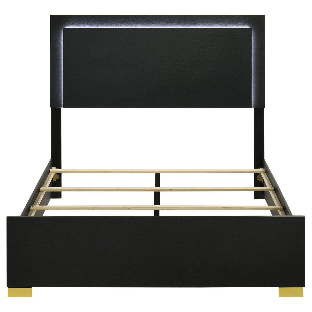 Marceline Panel Bed with LED Lighting - galleria furniture outlet