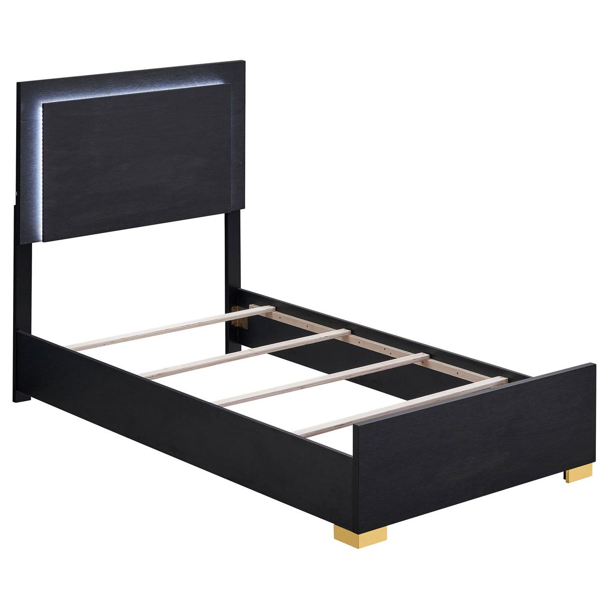 Marceline Panel Bed with LED Lighting - galleria furniture outlet