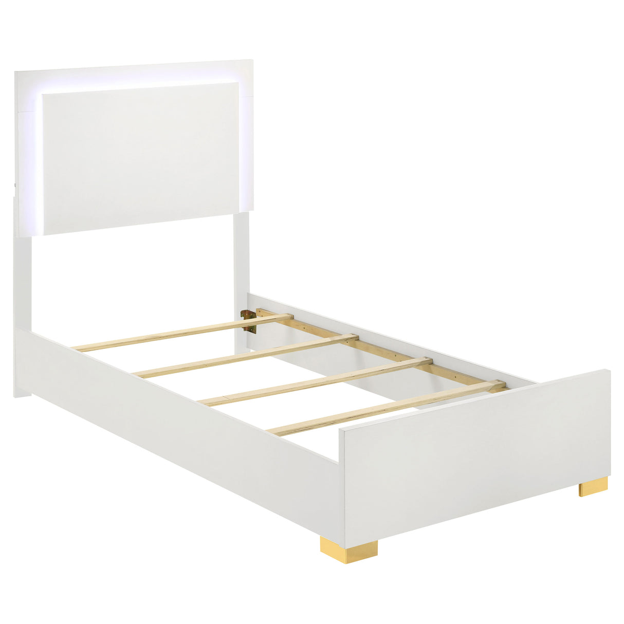 Marceline Panel Bed with LED Lighting - galleria furniture outlet