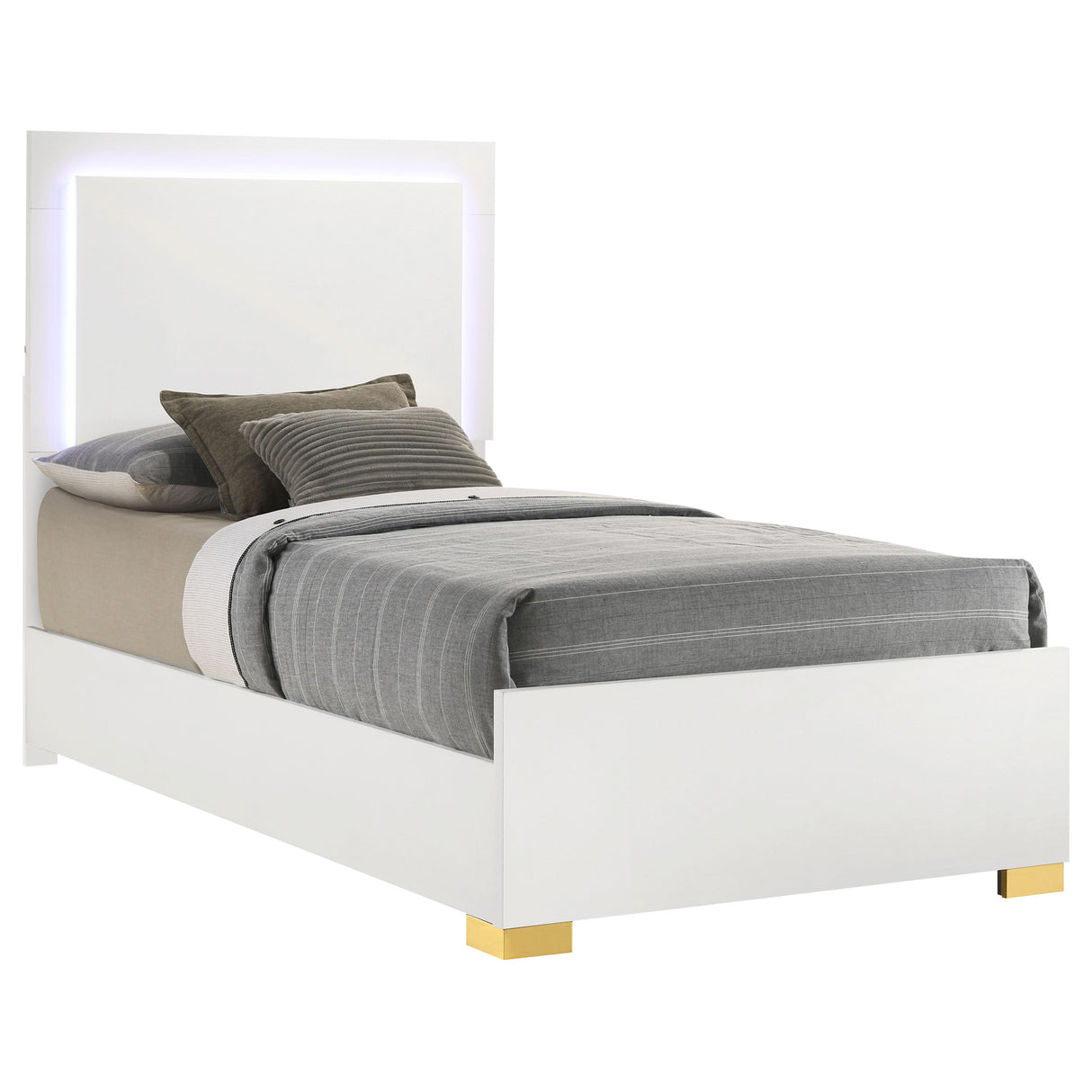 Marceline Panel Bed with LED Lighting - galleria furniture outlet