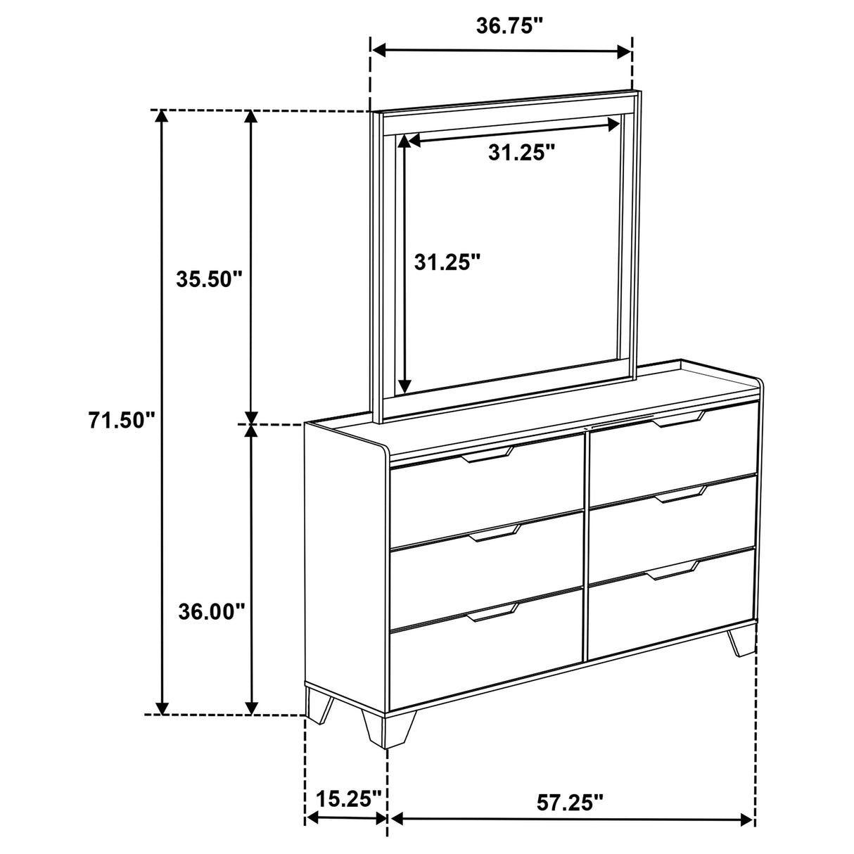 Henderson Dresser with Mirror - galleria furniture outlet