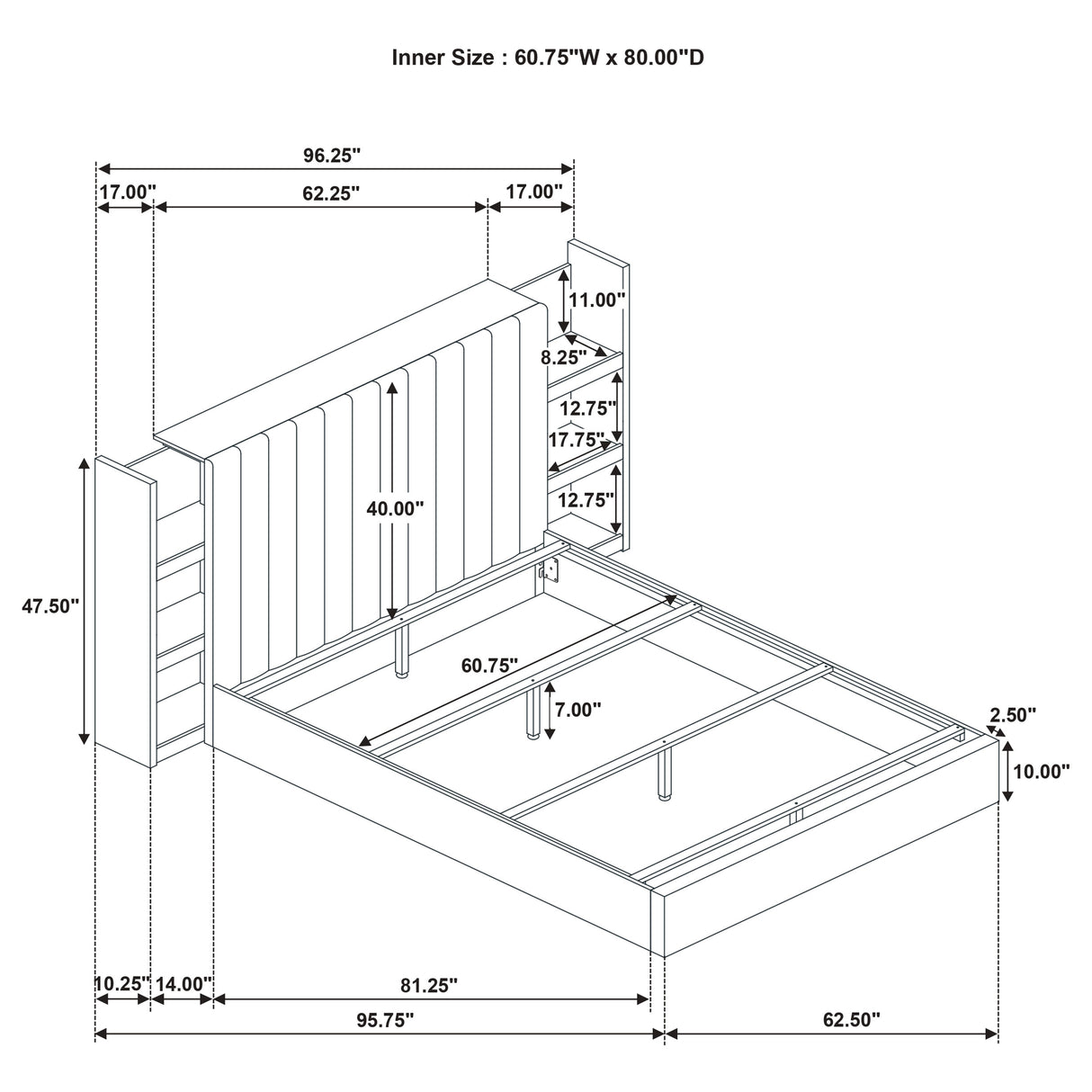 Arielle Bookcase Bed