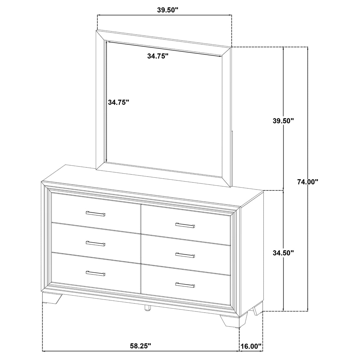 Wright Dresser with Mirror - galleria furniture outlet
