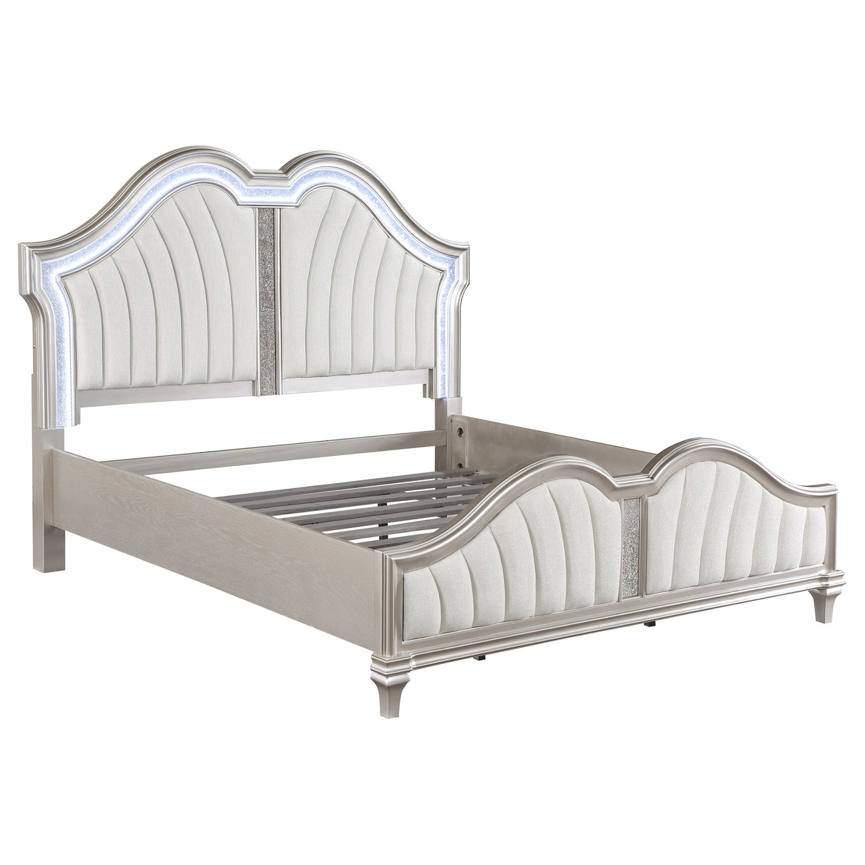Evangeline Panel Bed with LED Lighting - galleria furniture outlet