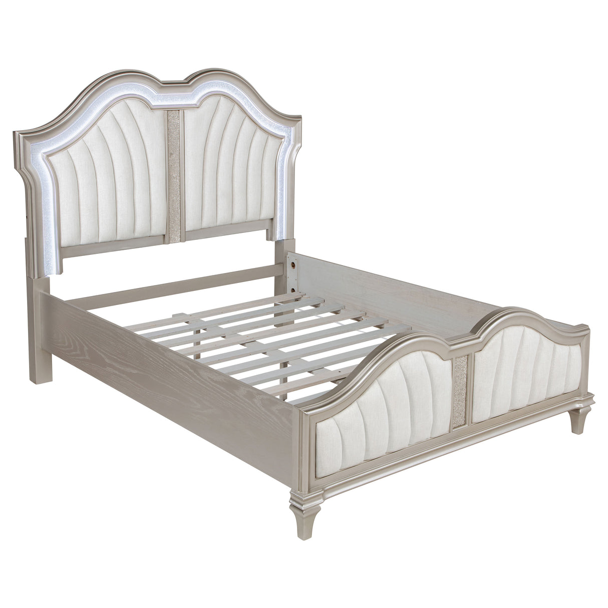 Evangeline Panel Bed with LED Lighting - galleria furniture outlet