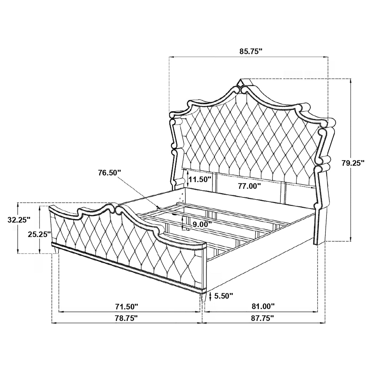 Antonella Panel Bed