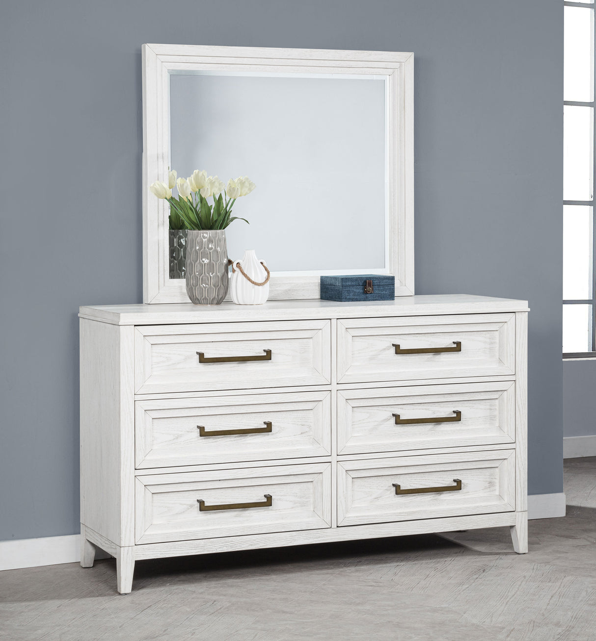 Marielle Dresser with Mirror - galleria furniture outlet