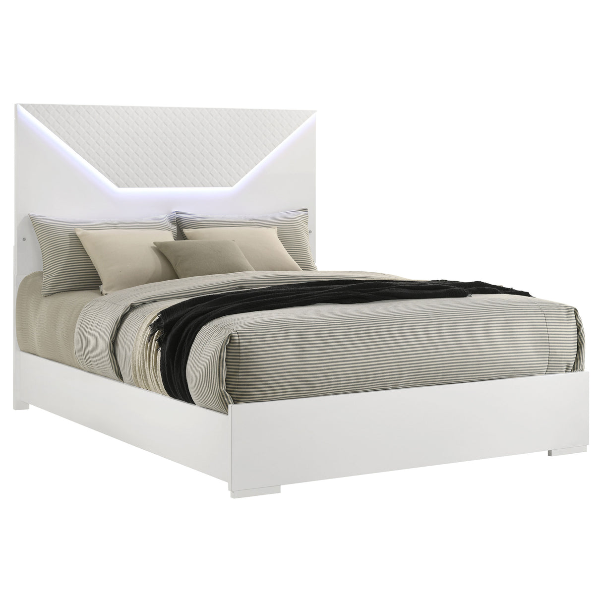 Ives Panel Bed with LED Lighting - galleria furniture outlet