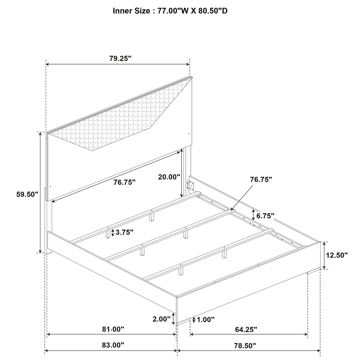 Ives Panel Bed with LED Lighting