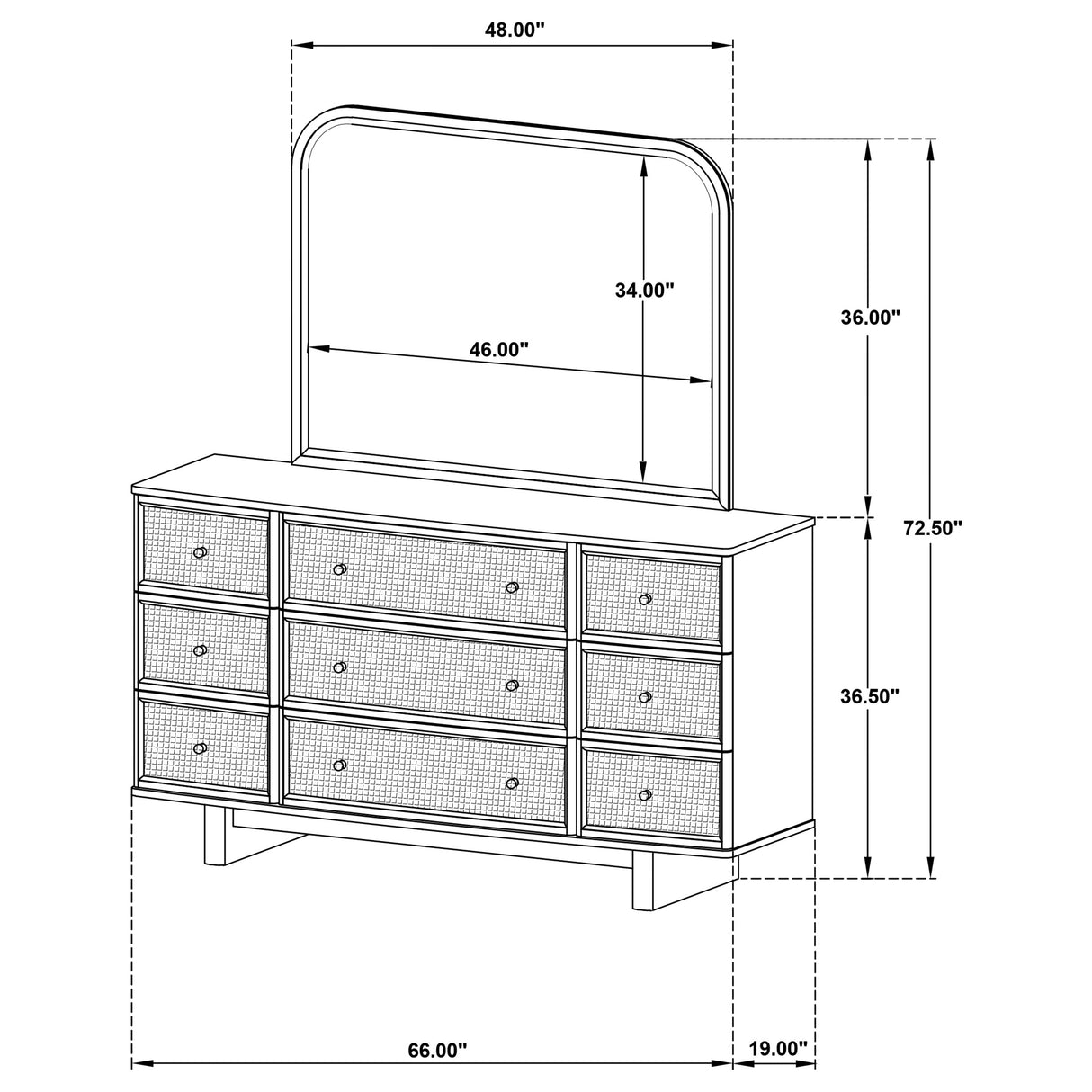 Kailani Dresser with Mirror - galleria furniture outlet