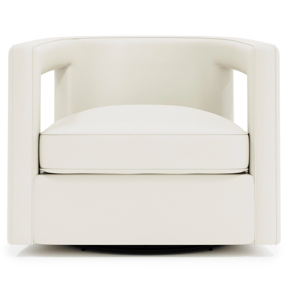 Alana Leather Swivel Chair Without Nails