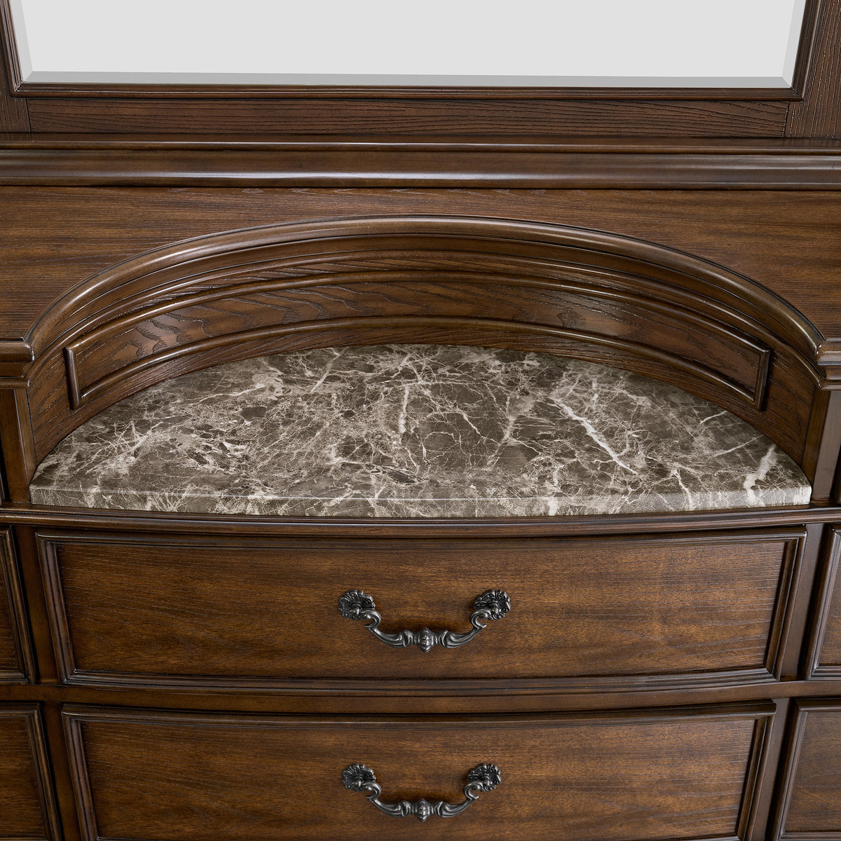 Cadenza UPH Bedroom Set with Black PU in Brown