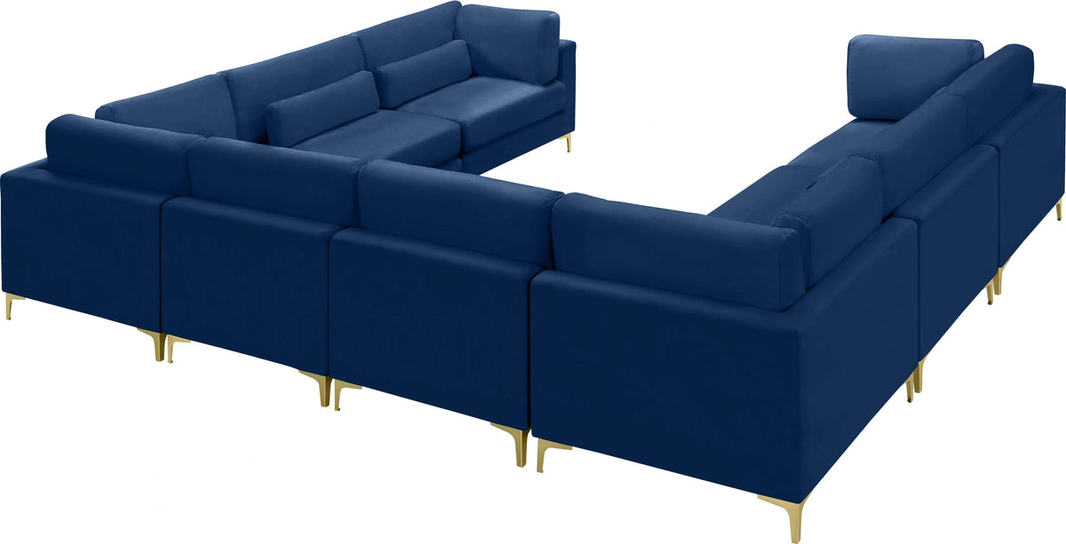 Julia Navy Velvet Modular Sectional (8 Boxes) - galleria furniture outlet