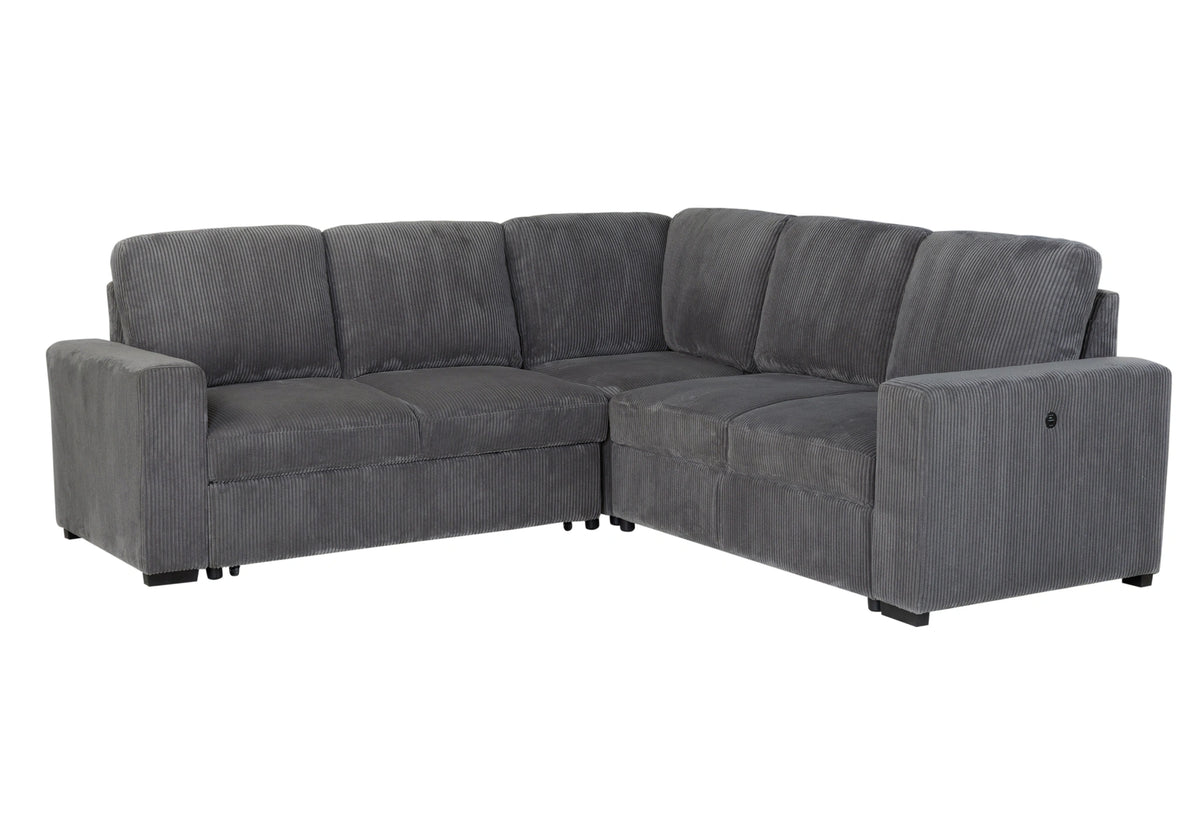 U2660 Grey Sofa Bed Sectional W/O Chaise and W/O Pullout