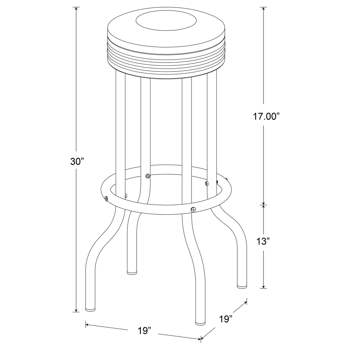 Retro Swivel Bar Stool