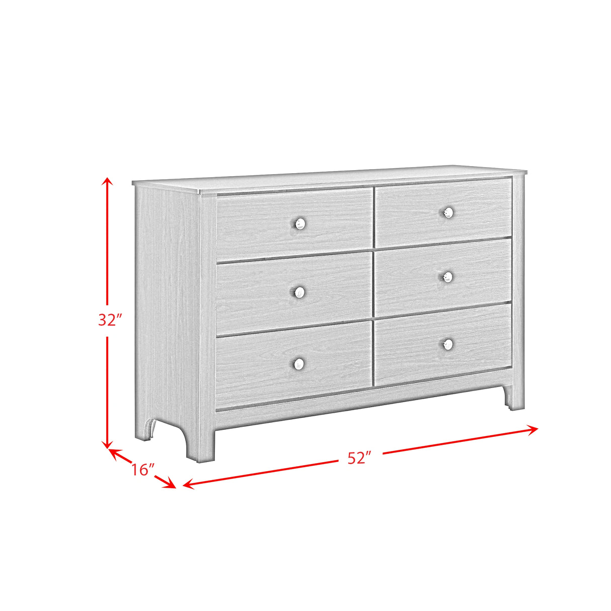 Sami Youth 6-Drawer Dresser