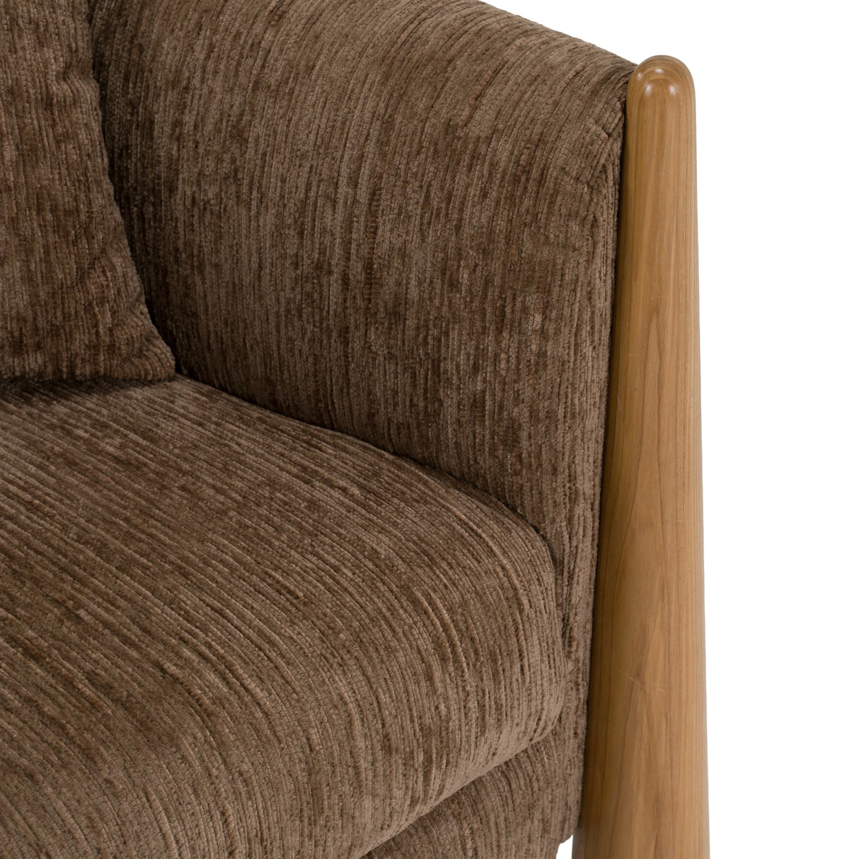 Voight - Contemporary Brown Fabric Accent Chair