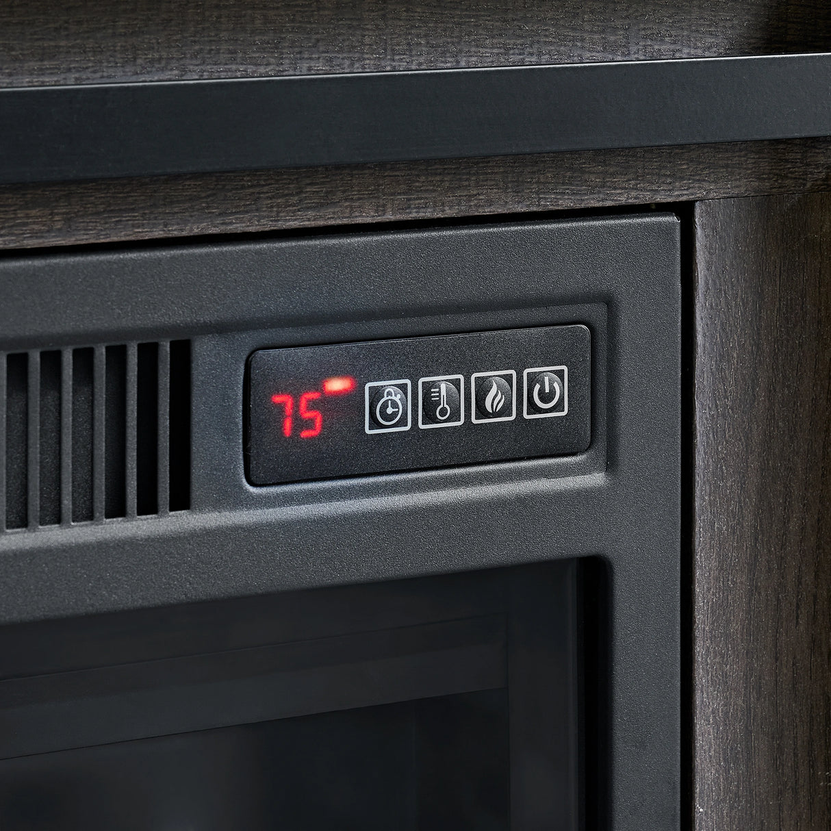 Macau Console with 23"" Fireplace Insert in Grey