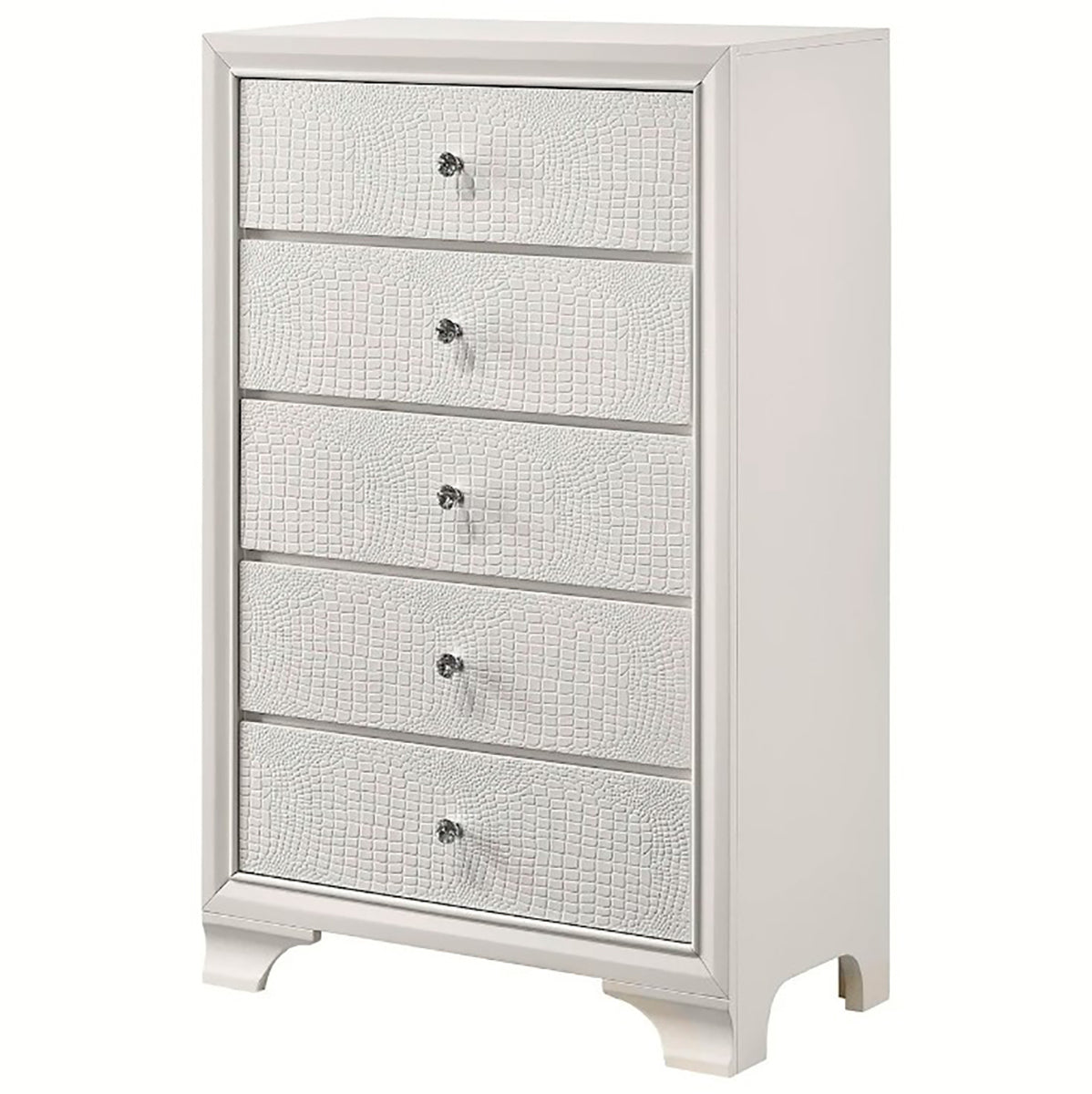 Crown Mark Furniture Lyssa 5 Drawer Chest in White image