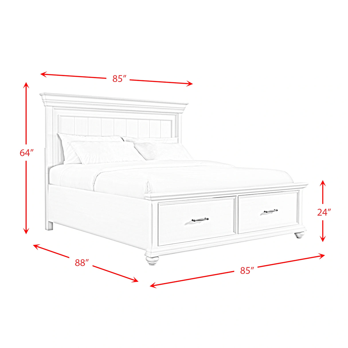 Slater Platform Storage Bedroom Set Black
