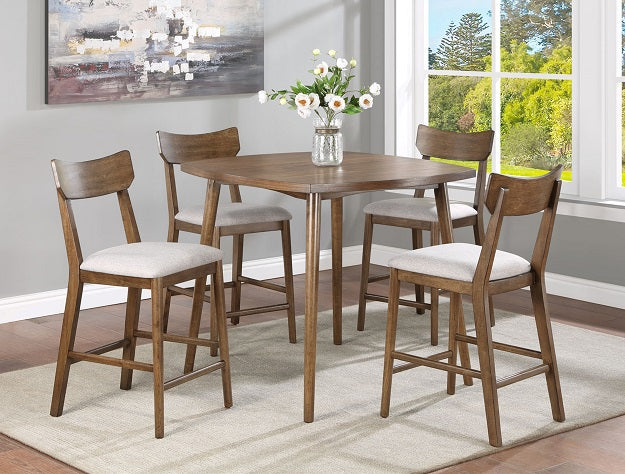 WELDON BROWN COUNTER HEIGHT DINING TABLE - galleria furniture outlet