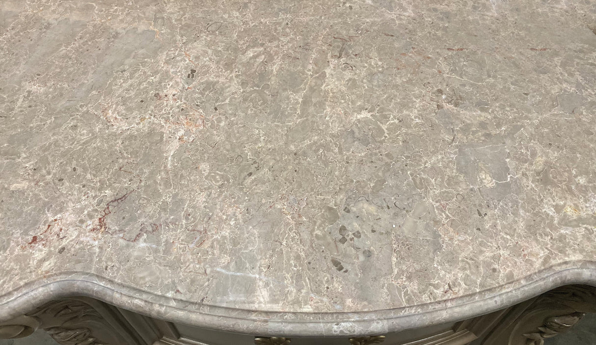 Gorsedd Marble & Antique White Nightstand - galleria furniture outlet