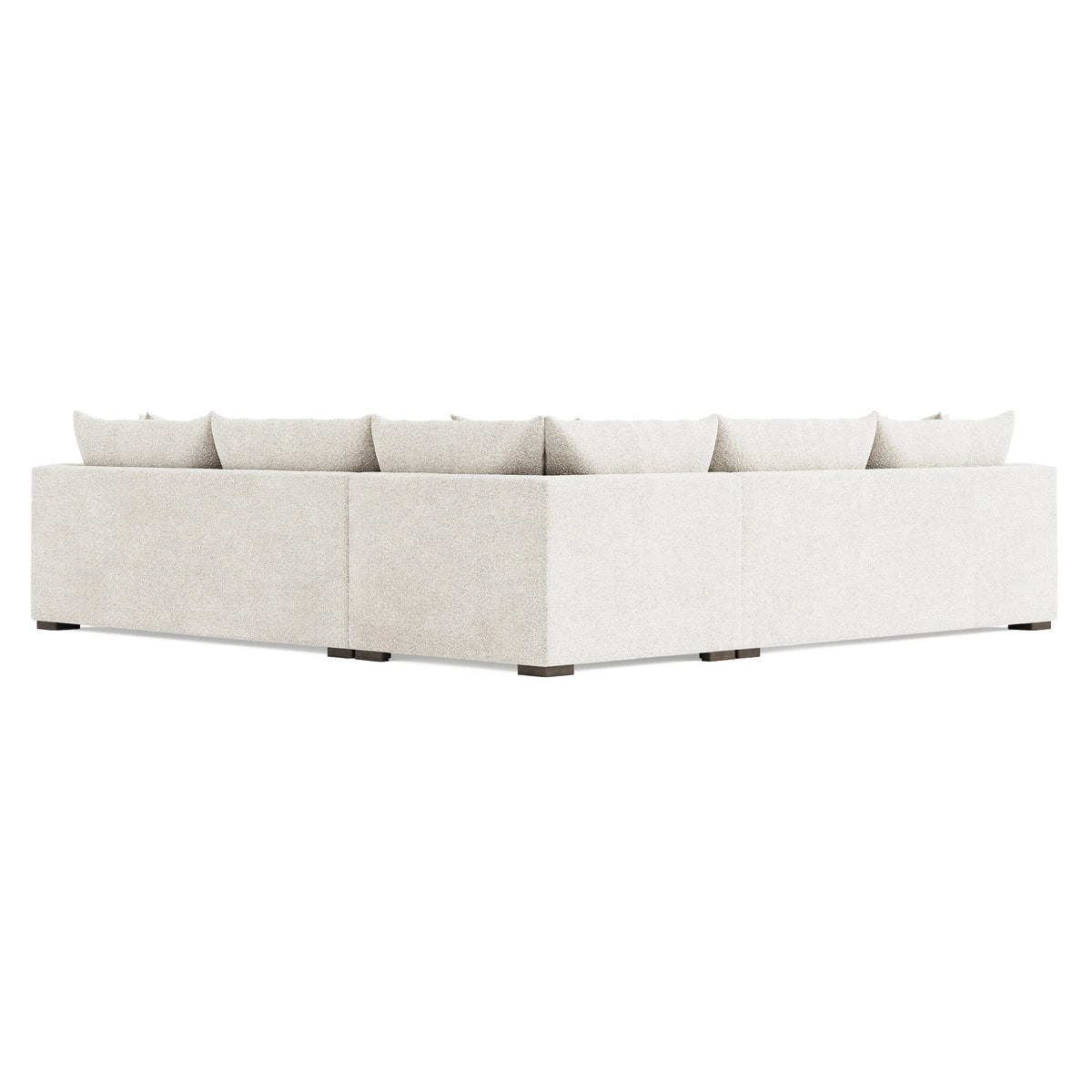 Helena Fabric Sectional Wood Foot
