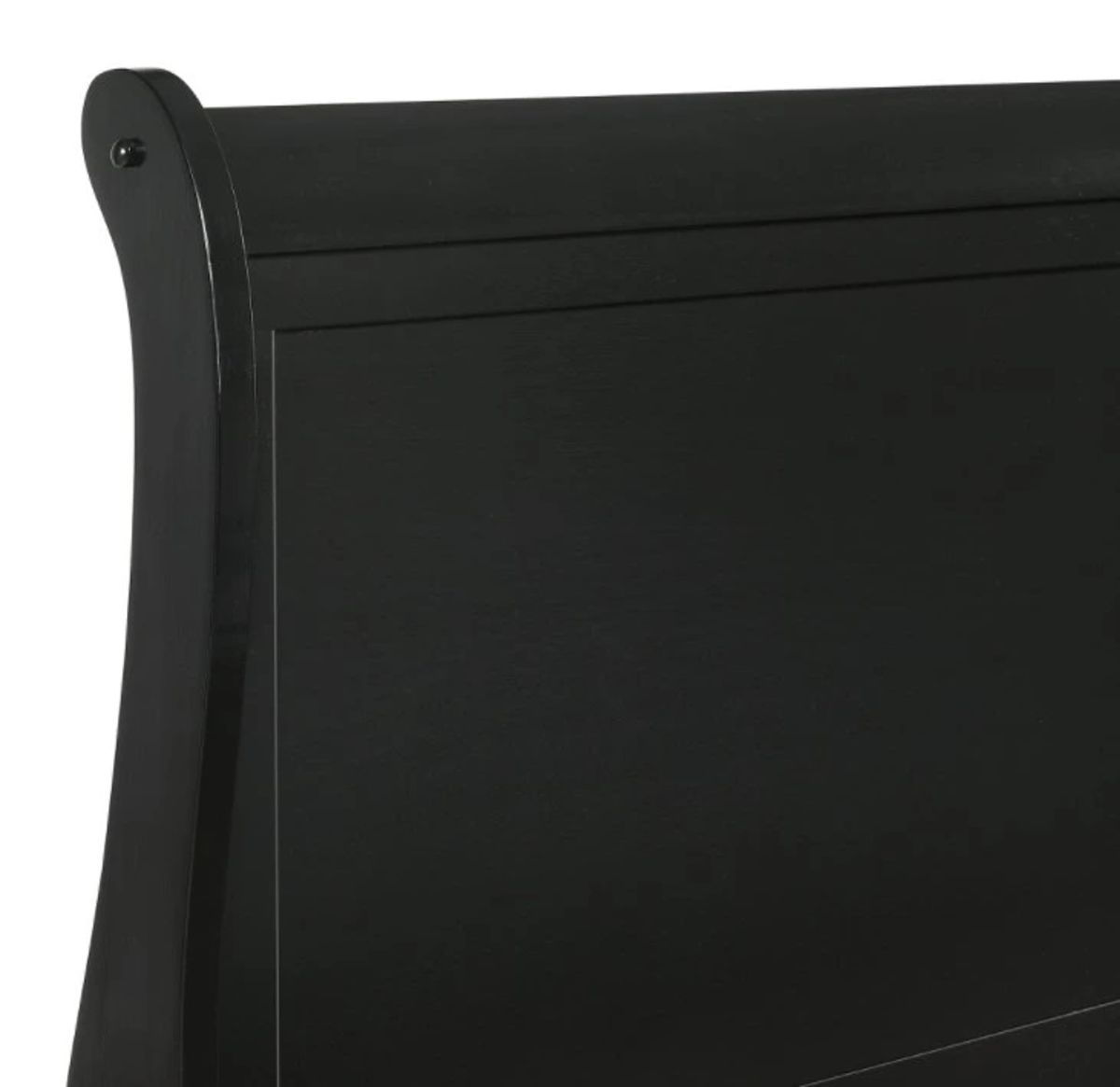 Elements International Louis Philippe King Panel Bed in Black