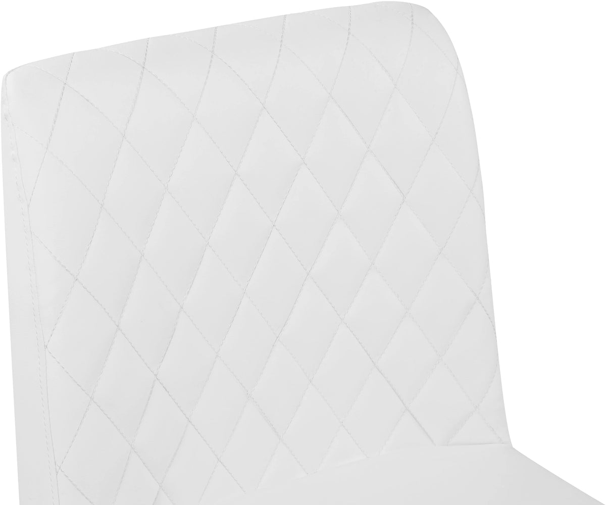 Bryce White Faux Leather Stool
