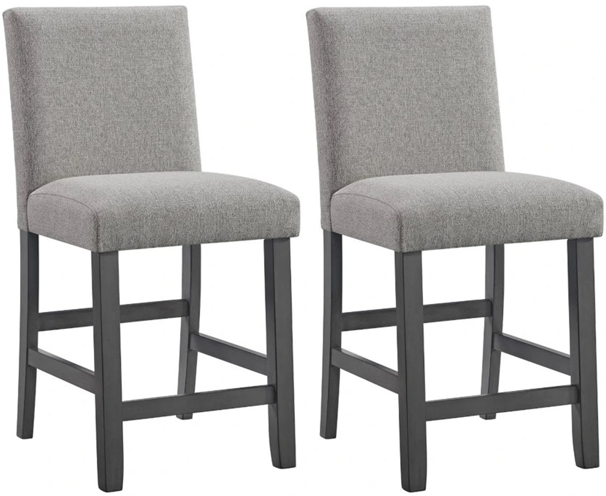 Elements International Seneca Counter Height Dining Chair (Set of 2) in Grey image