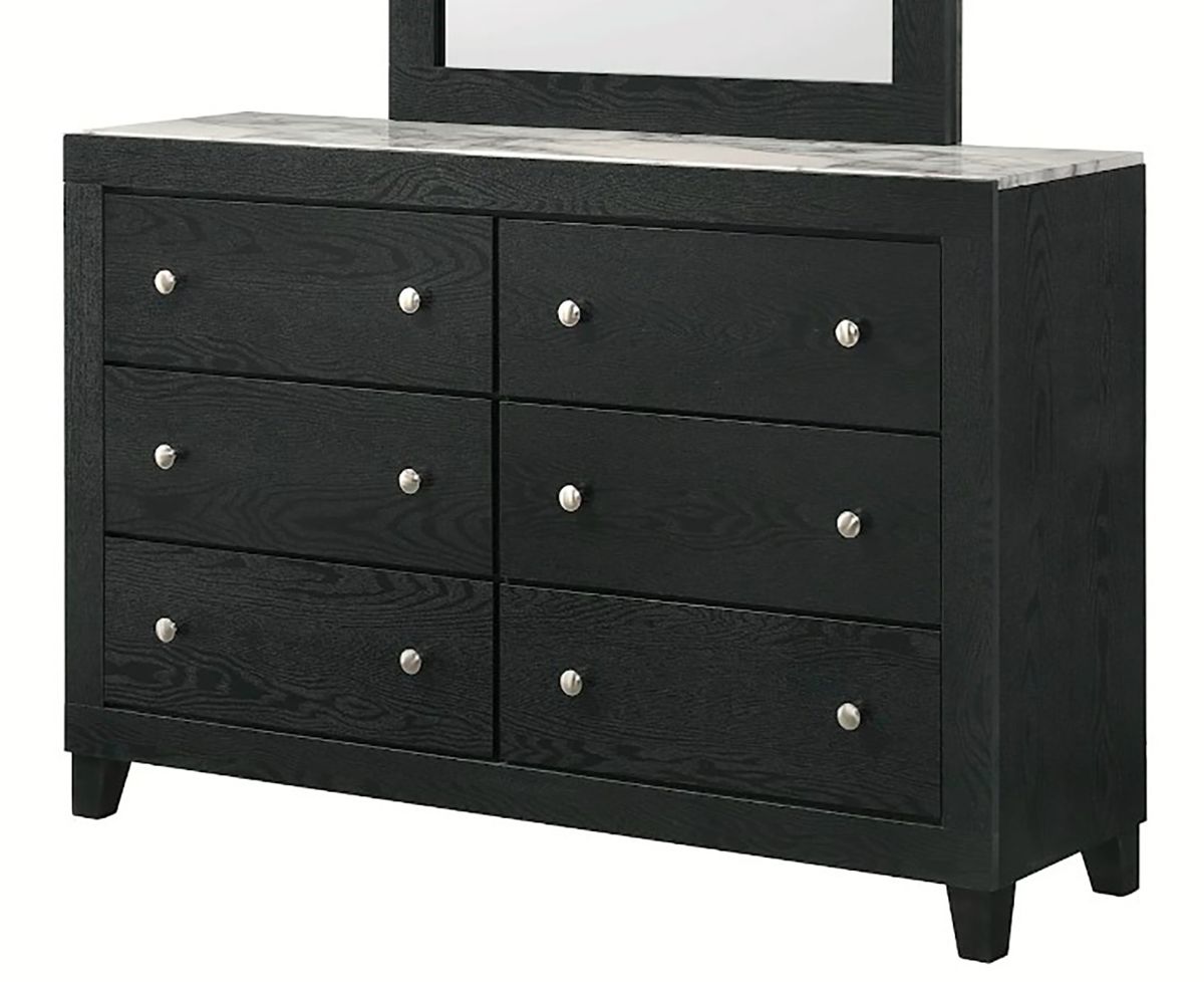 Crown Mark Furniture Cadence 6 Drawer Dresser in Black image