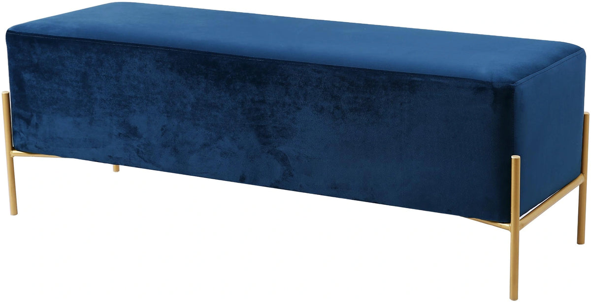 Isla Navy Velvet Bench