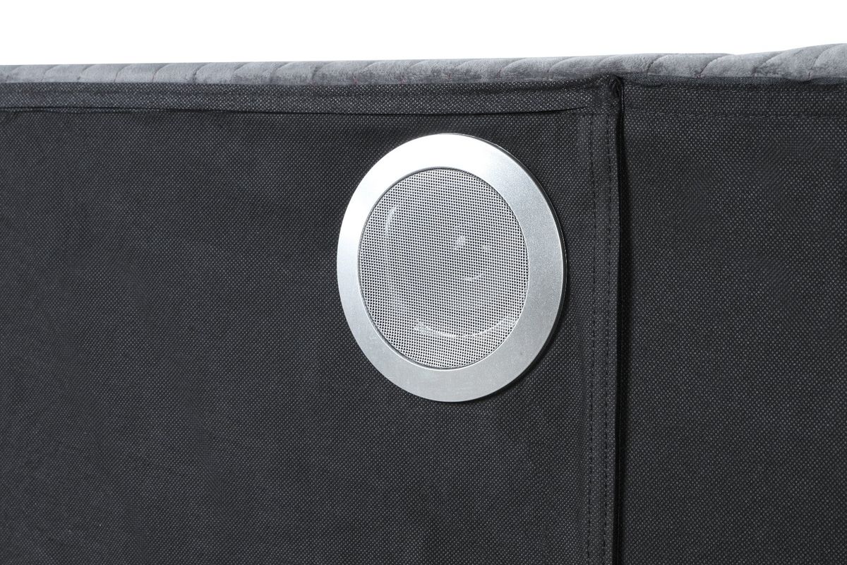 Galaxy Home Lizelle King Bed in with Ambient Lighting in Black image